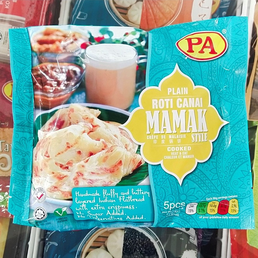 PA Roti Canai Mamak Style 5pc. 450g Frozen Original Bawang | Shopee ...