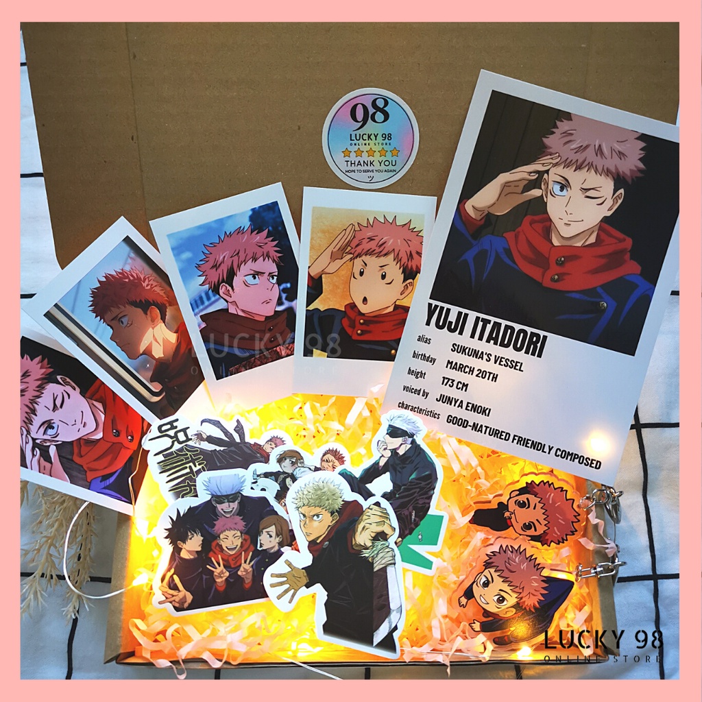 Jujutsu Kaisen Gift Box Birthday Gojo Sukuna Yuji Megumi Inumaki Poster ...