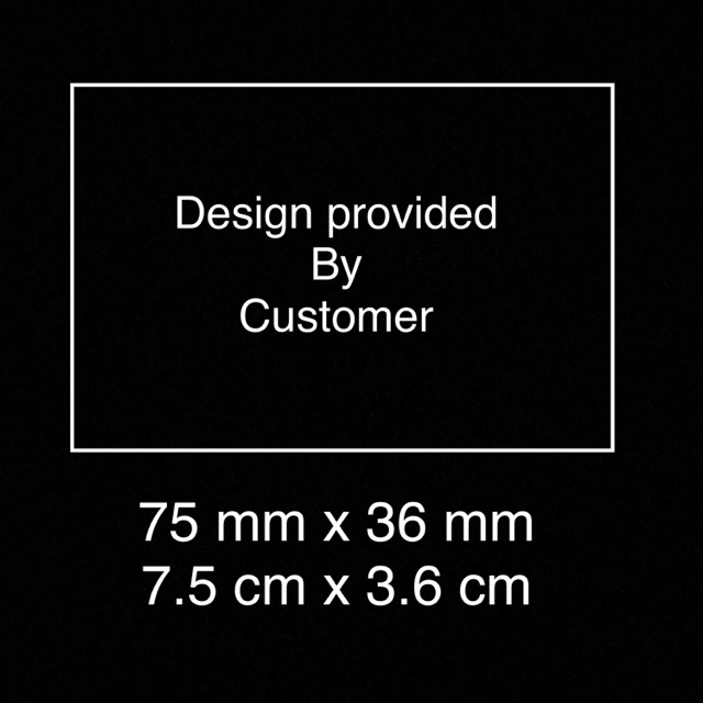 100 pcs custom sticker 75mm x 36mm | Shopee Malaysia