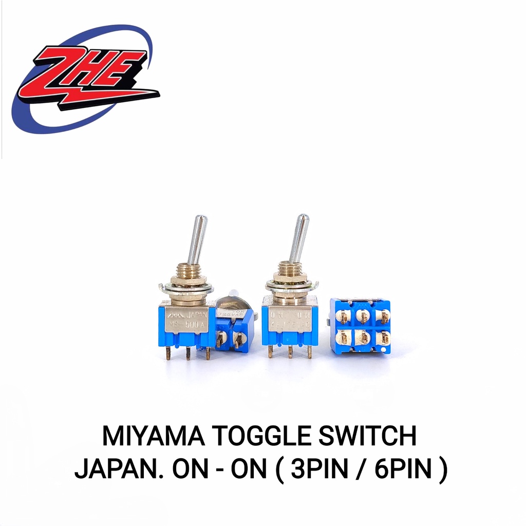 ( 3 OR 6 PIN ) MIYAMA (MS-500AB/MS500FB) MINI TOGGLE SWITCH - 6A 125VAC ...