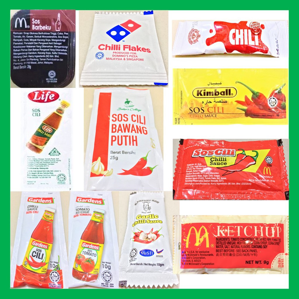 [READY STOCK] Chili Sauce Sachets McDonald’s McD Baker's Burger King