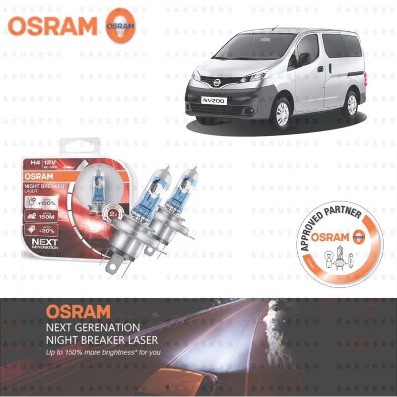 OSRAM NBL H4 Headlight Bulb for Nissan NV200 (2012 Present) Shopee