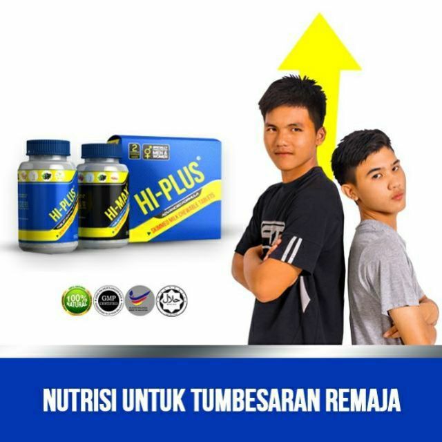 HI PLUS HEIGHT BOOSTER FULL SET (1 BOTOL HI-PLUS & 1 BOTOL HI-MAX ...