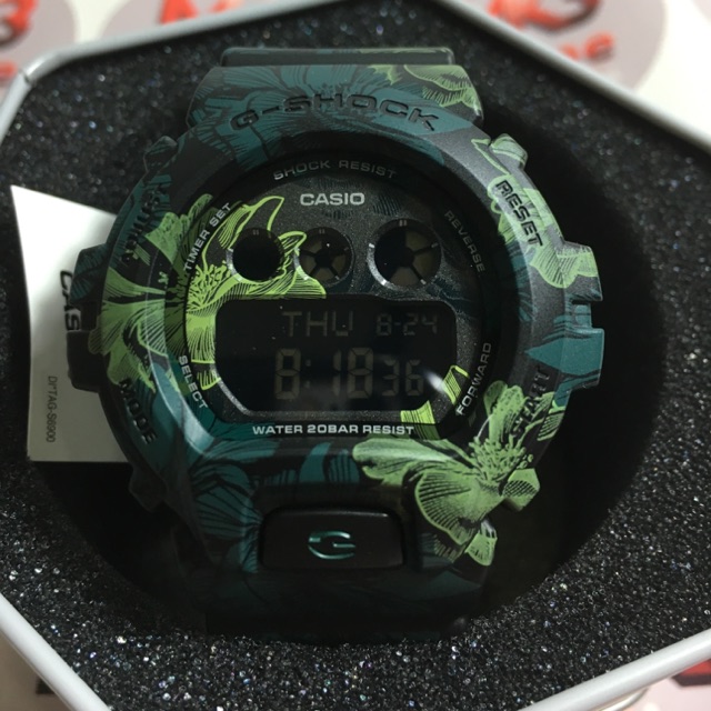 G shock floral cheap green price