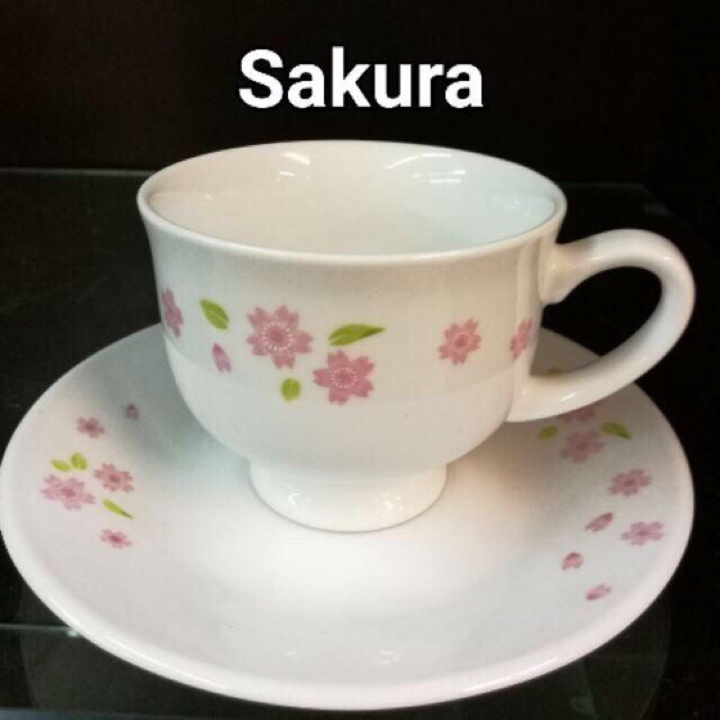 Corelle tea set cup (corelle cup + corelle saucer) Shopee Malaysia