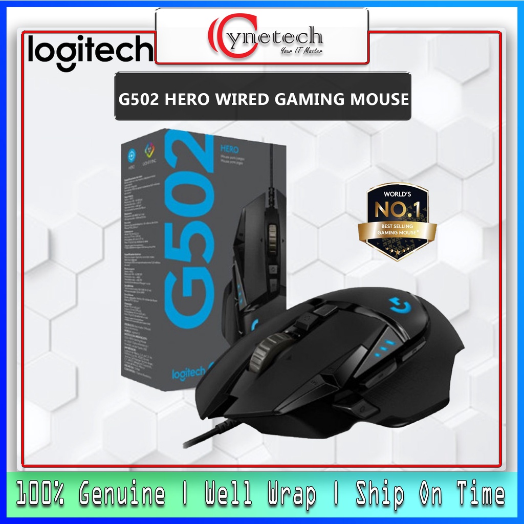 LOGITECH G502 HERO LIGHTSPEED WIRED GAMING MOUSE | Shopee Malaysia