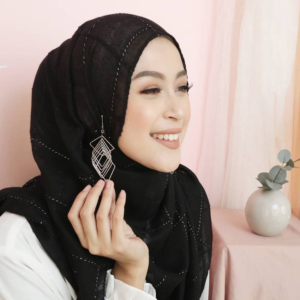 Women's Accessories hemi silver hijab Earrings Shopee Malaysia