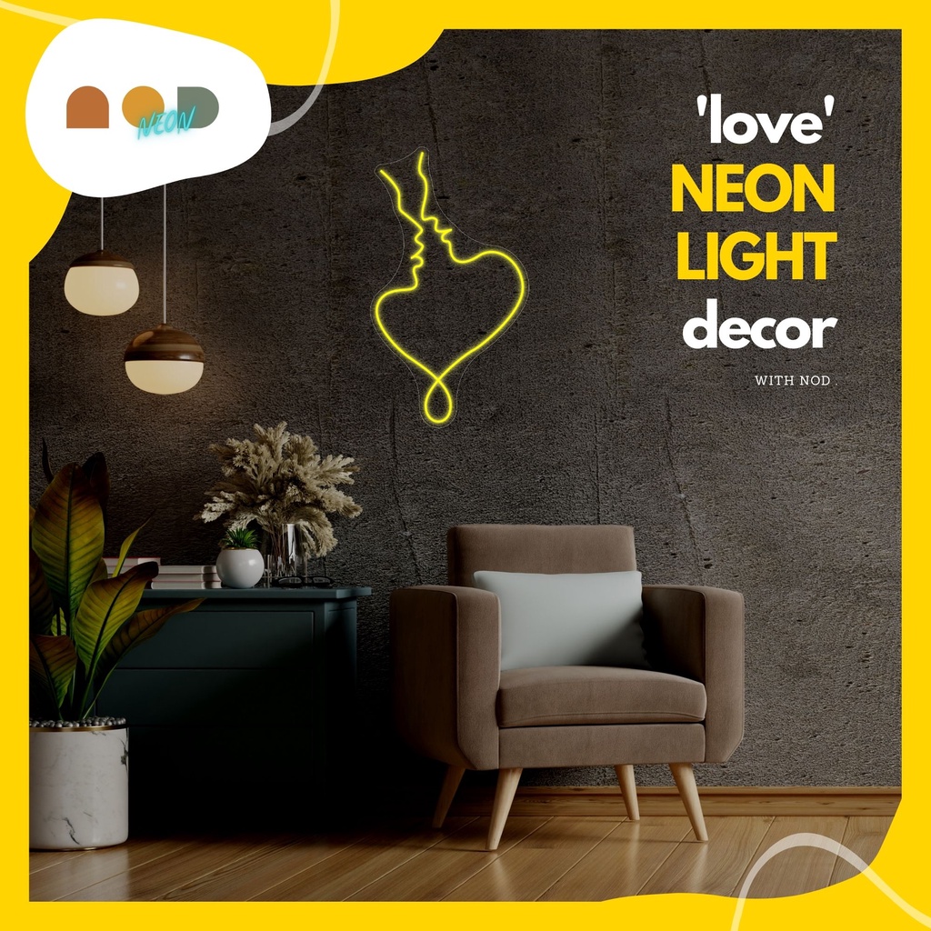 One Line Art Love Neon Light Decor | Shopee Malaysia