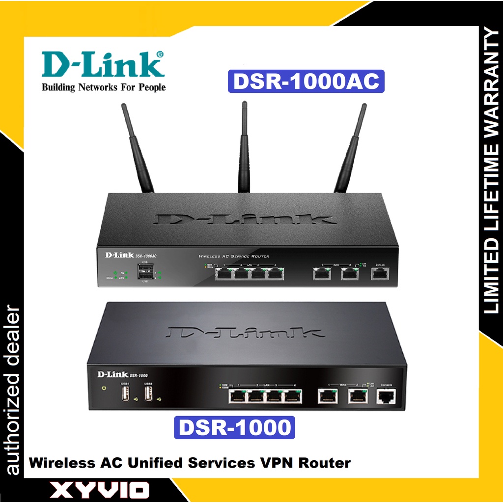 D-LINK DSR-1000 / DSR-1000AC Wireless AC Unified Services VPN Router ...