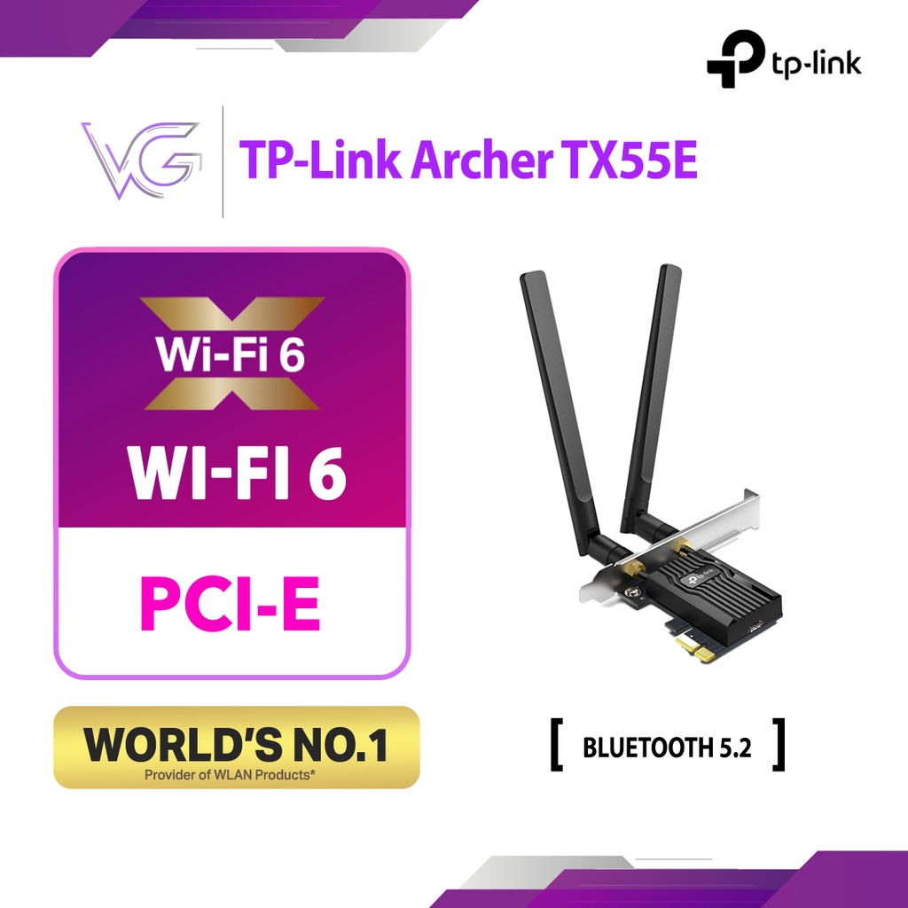 TP-Link Archer TX55E AX3000 WiFi 6 & Bluetooth 5.2 PCIe Wireless ...