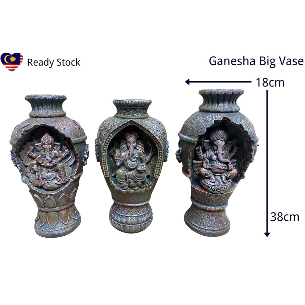 [Ready Stock] Ganesha 38cm big vase Hindu decoration Shopee Malaysia