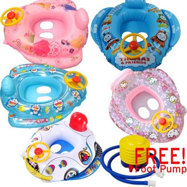 Inflatable Cartoon Baby Float Children Swimming Float Kid Boat Ring ...