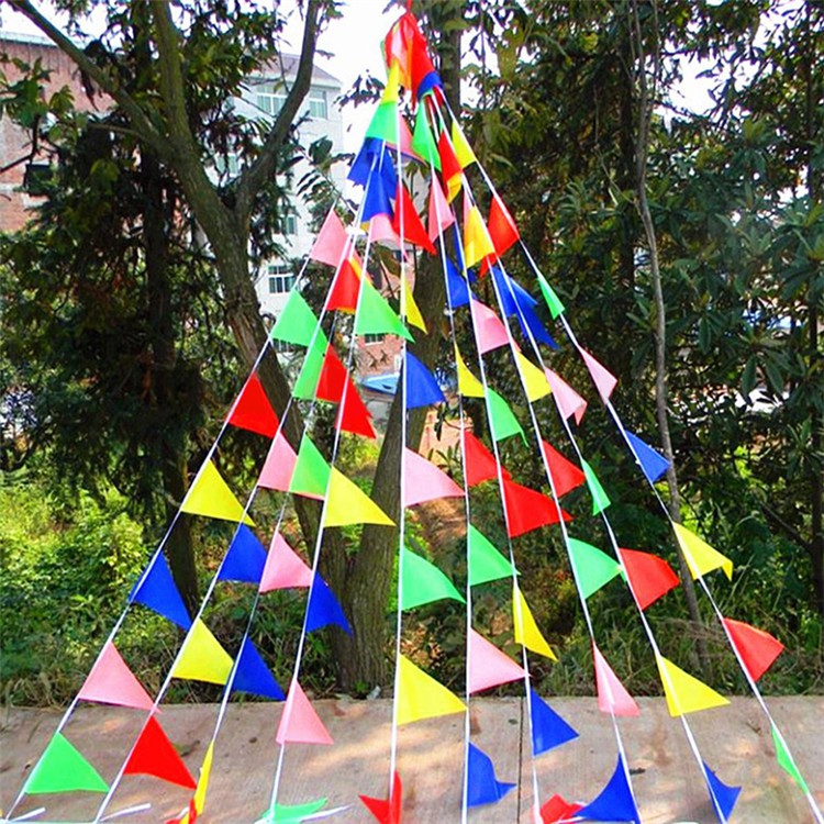 Colourful Hanging Triangle Flag/Multi Color Event Flags 7mx10x30cm*28s ...