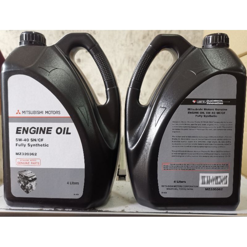 Mirsubishi 5w40 SN/CF Fully Synthetic Engine Oil 4L | Shopee Malaysia