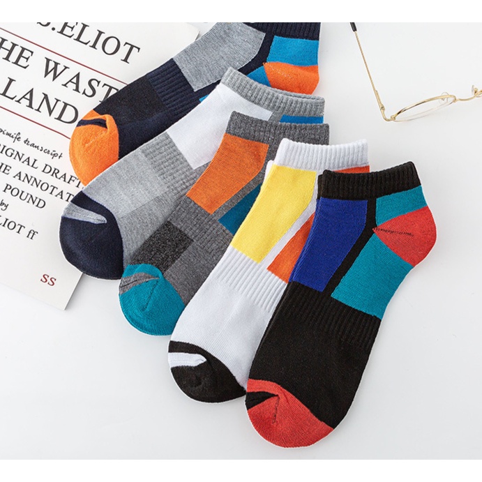 MALAYSIA READY STOCK!1 Pair Men Ankle Socks with Special Color Matching