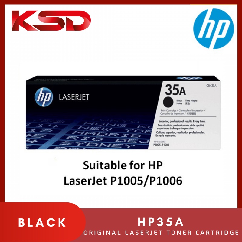 HP 35A Black Original LaserJet Toner Cartridge (CB435A) | Shopee Malaysia