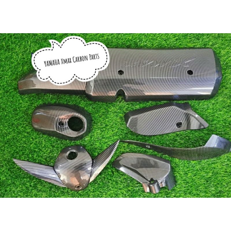 Yamaha Xmax Carbon Parts Exhaust Cover Engine Cover Shopee Malaysia