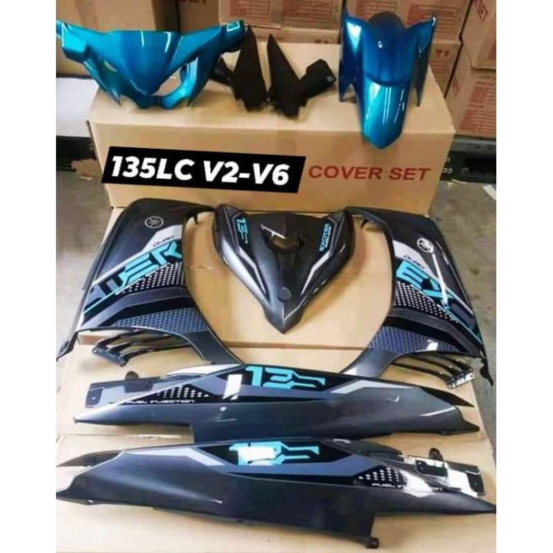 Coverset Motor Yamaha 135lc V1 V2 V3 V4 V5 V6 Exciter Shopee Malaysia 9181