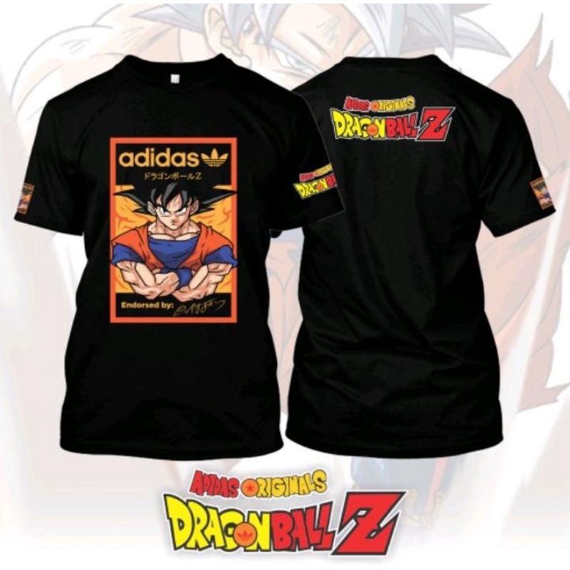 HOT ITEM ANIME DRAGONBALL FIGURE ADIDAS JAPAN Heroes Goku Mens Big Size Short Sleeve Graphic Tees for Men Women Couple Shopee Malaysia