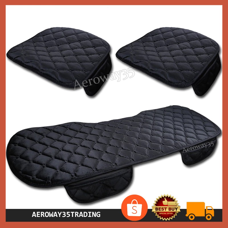 Car Seat Cover Cushion Chair Mat Pad Front & Rear Soft Seat Protector ...