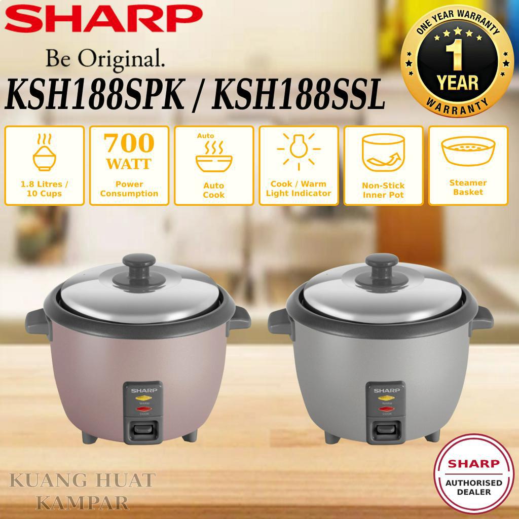SHARP 1.8L NON-STICK INNER POT RICE COOKER KSH188S // KSH188SPK ...