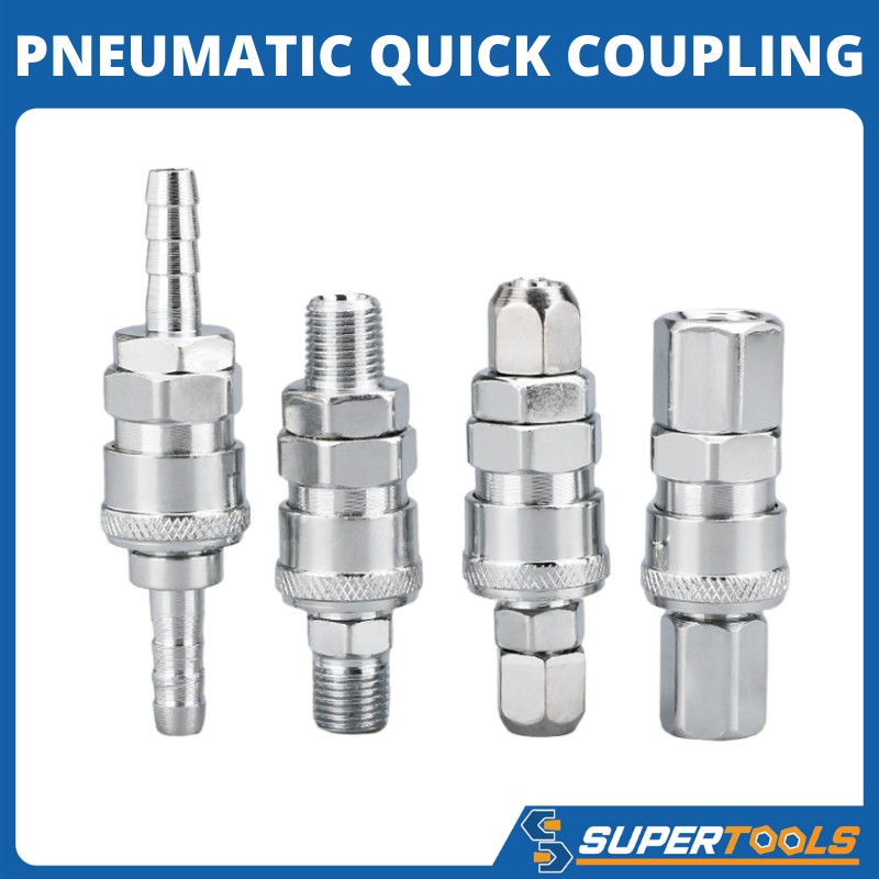 SuperTools Air Hose Pneumatic Compressor Connector Coupler Socket Quick ...