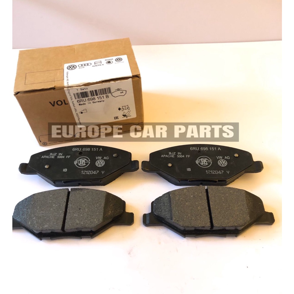 (100% ORIGINAL) FRONT BRAKE PAD 1.6 VOLKSWAGEN POLO / VENTO | Shopee ...