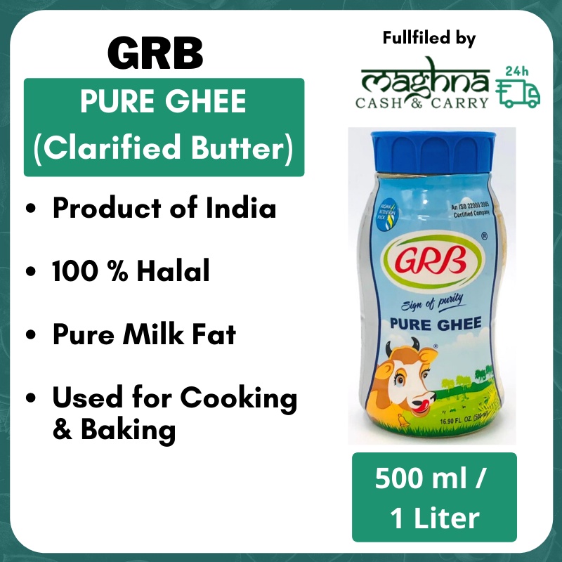 GRB Pure Ghee / Clarified Butter (Minyak Sapi Tulin) - 1 Bottle (500 Ml ...