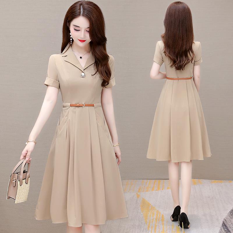 striped girls women's ladies korean style fashion A Line slim dresses