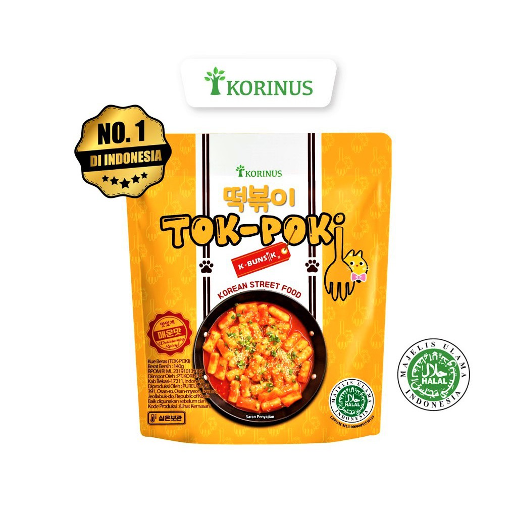 TOKPOKI INSTANT KORINUS RICE CAKE KOREANCemilan, DIRECTLY COOK ...