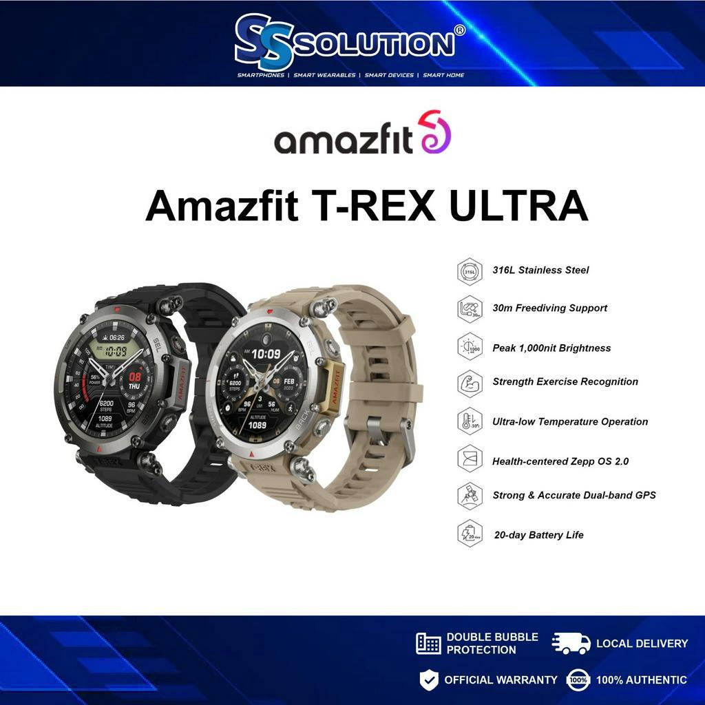 Amazfit T-Rex Ultra Ultimate Outdoor GPS Smartwatch l 316L Stainlees ...