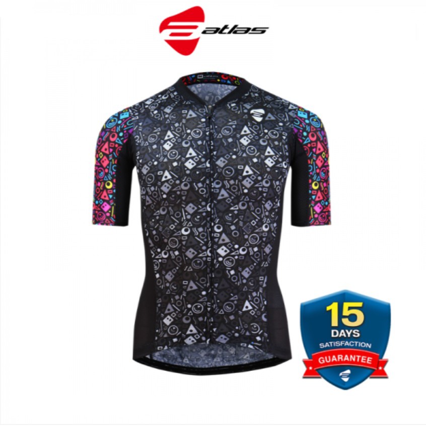 Atlas Men ColdBlack Camouflage Jacquard Jersey Black Shopee Malaysia