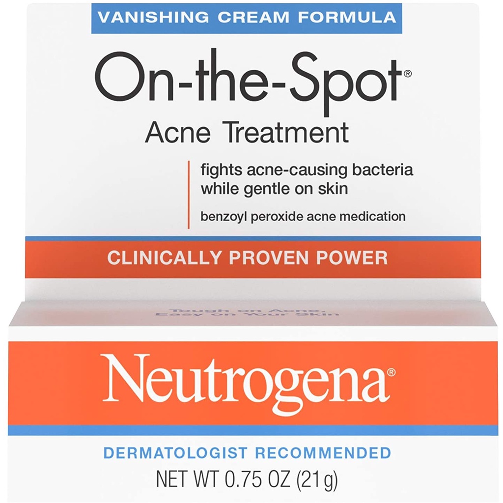 Neutrogena On-the-Spot Acne Treatment | Vanishing Cream | Benzoyl