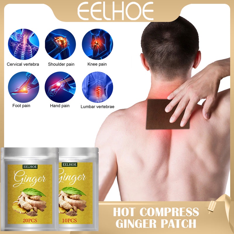 Eelhoe Ginger Patch Heating Shoulder, Neck, Waist, Leg & Knee Joint Hot ...