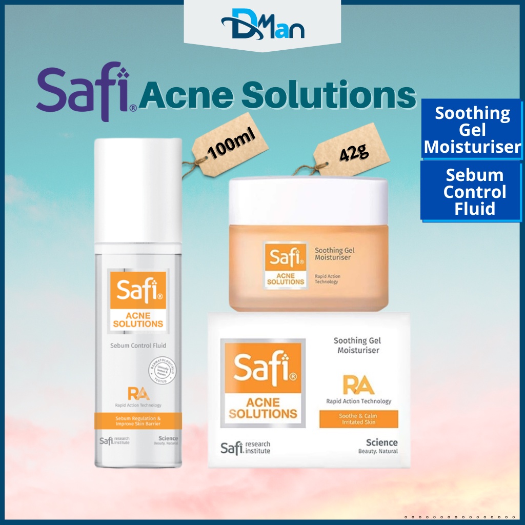 Safi Acne Solutions Soothing Gel Moisturiser Jerawat Pelembap Muka