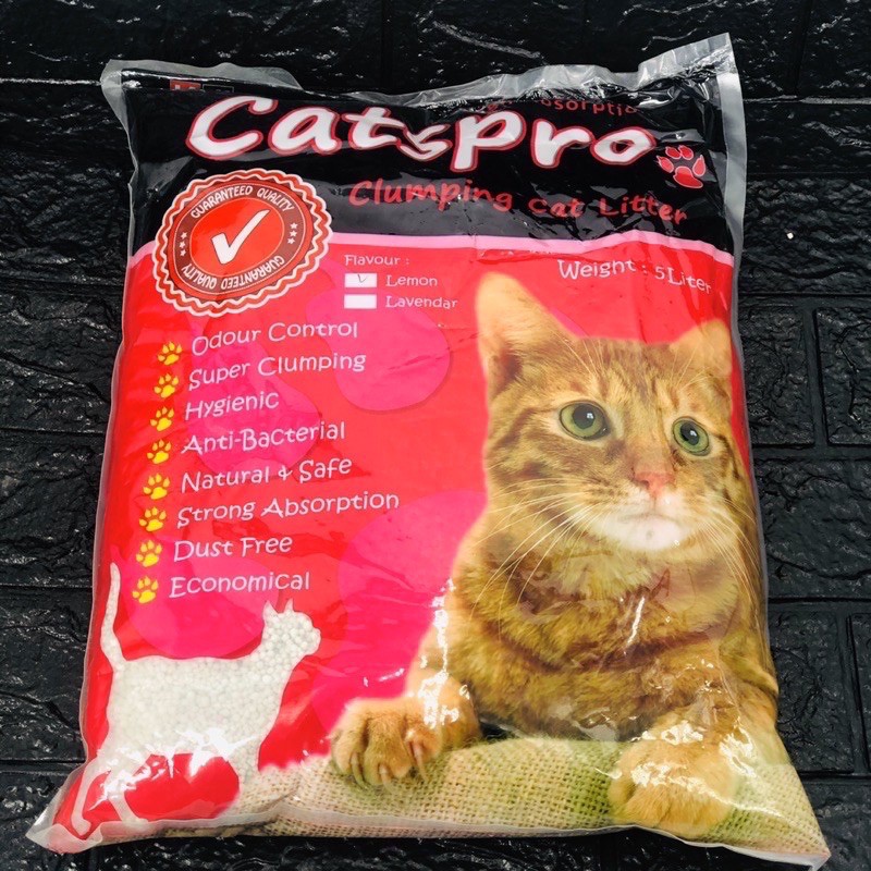 Catspro Cat Litter 5liters/Pasir Kucing 5Liters Lemon Flavour Clumping ...
