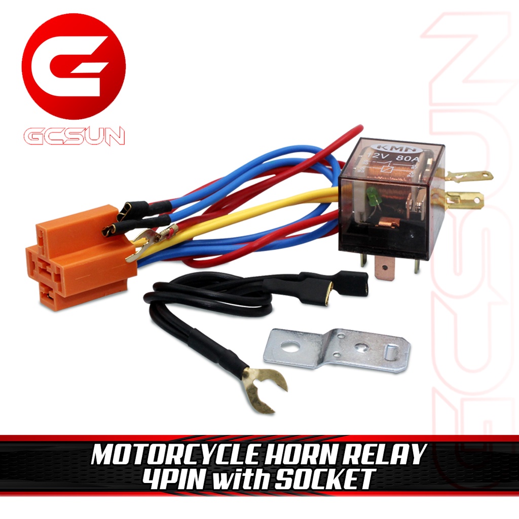 MOTORCYCLE HORN/LED RELAY KMN UNIVERSAL 4PIN /MINI DRIVING LIGHT RELAY ...