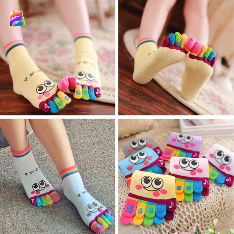 1Pair assorted girls Toe Socks high quality kids HK cartoon cute Toe