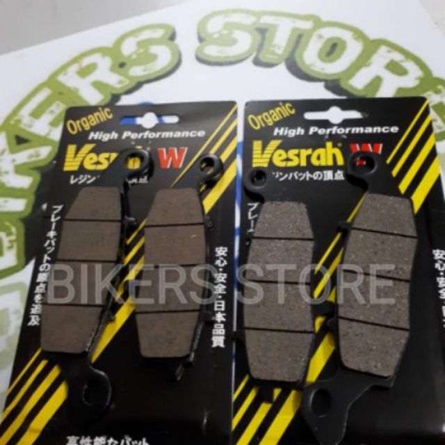 Vesrah Brake Pad Kawasaki Versys 650 Er6 N F 08 13 Shopee Malaysia