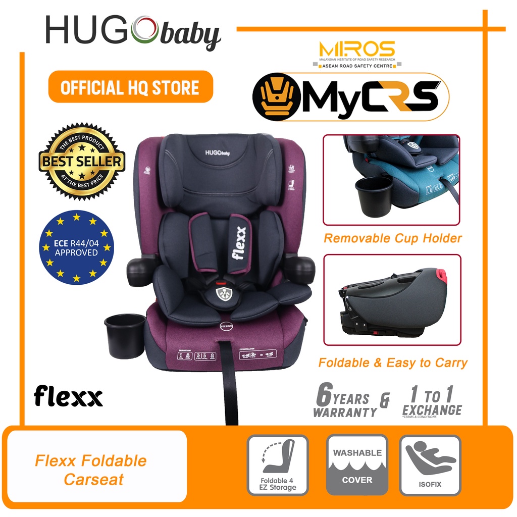 HUGO BABY Flexx Foldable ISOFIX Baby Car Seat BOOSTER Up