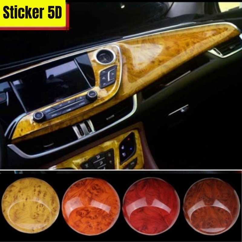 Car Sticker Interior 5d Wood Style Decal Sticker Corak Kayu Kereta Truck Shopee Malaysia 5556