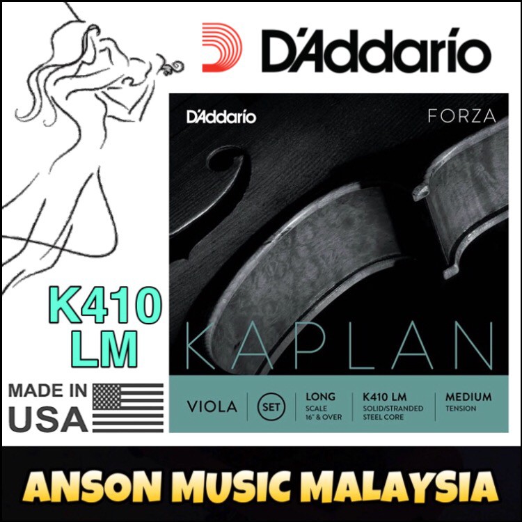 D'Addario Kaplan Forza Viola String Set, Long Scale, Medium Tension