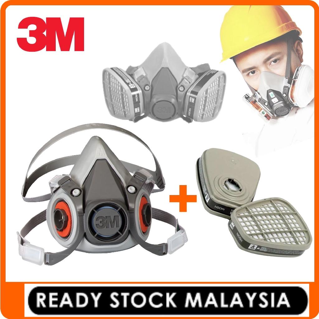 Combo 3m 6200 Medium Half Face Mask Facepiece Reusable Respirator 3m 6001 6003 Cartridge