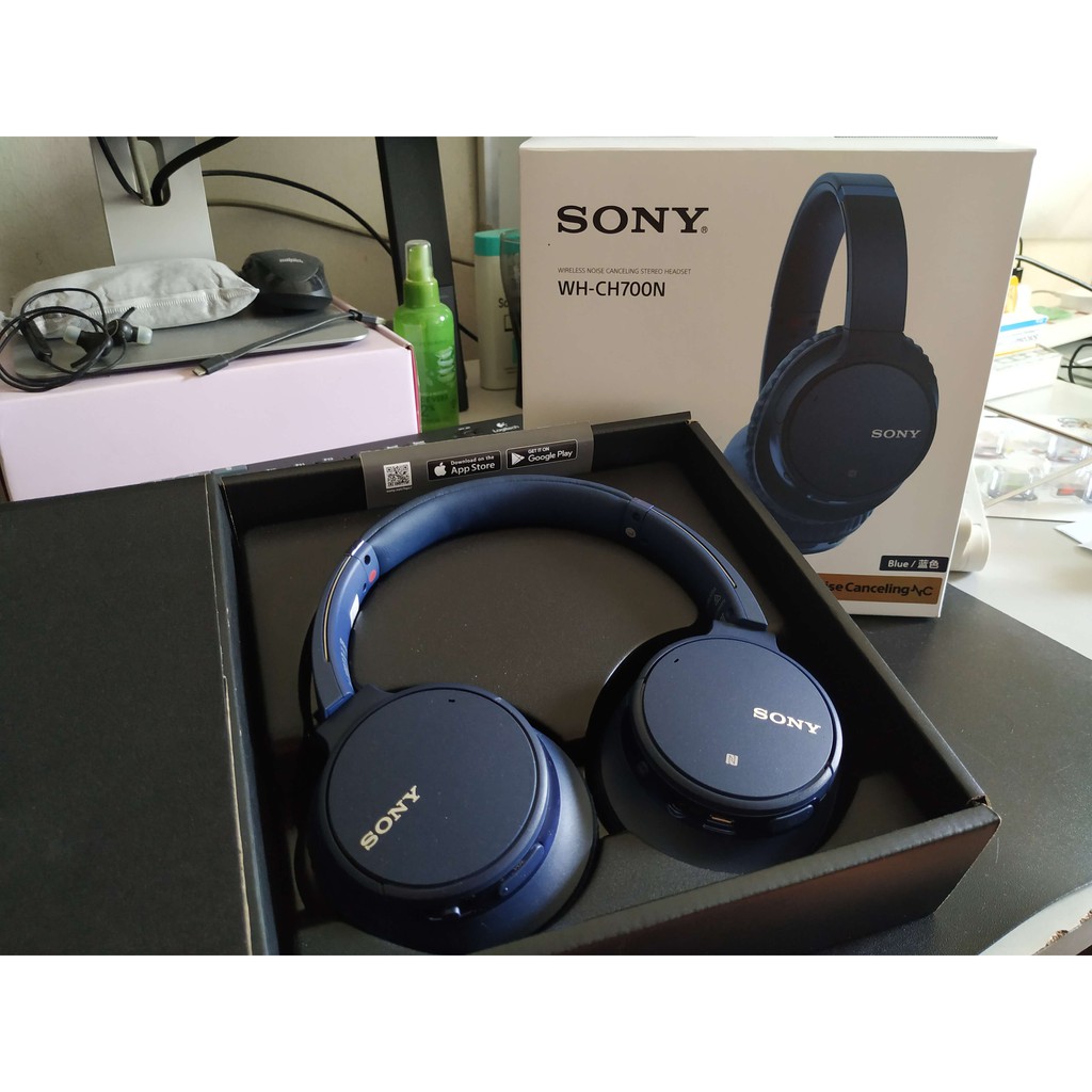 SONY WH-CH700N Wireless Noise Cancelling Headphones (Blue) | Shopee ...