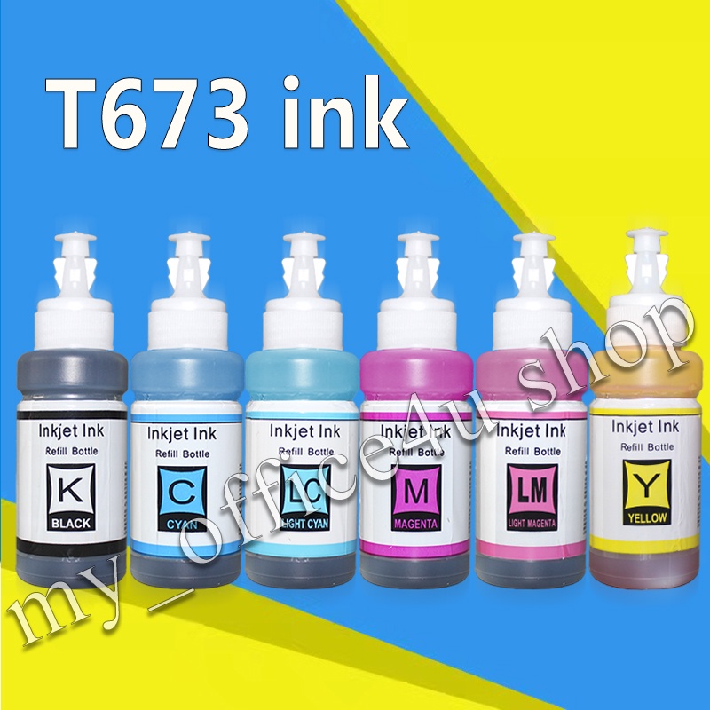 Compatible Epson T673 Refill Ink Bulk Set 6C compatible for L800, L805 ...