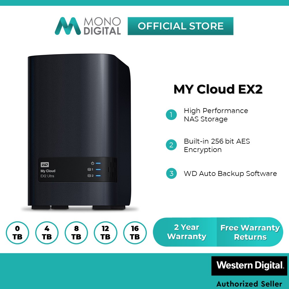 Western Digital 4TB WD My Cloud EX2 Ultra Private Cloud NAS Storage