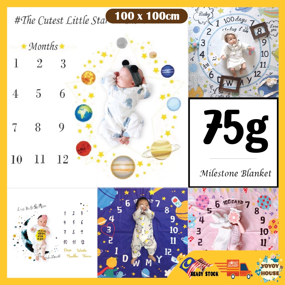 [Ready Stock] Baby Photo Background Monthly Milestone Cloth Newborn ...
