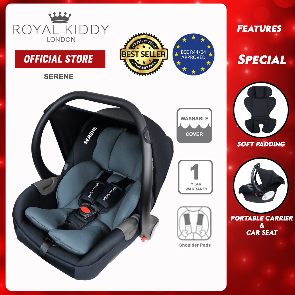 Royal Kiddy London Infant Car seat carrier Serene Red Shopee Malaysia