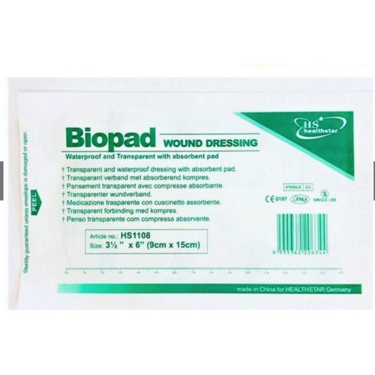BIOPAD WOUND DRESSING 9CMx15CM HS1108 1 OR 3 OR 5 PIECES Shopee Malaysia