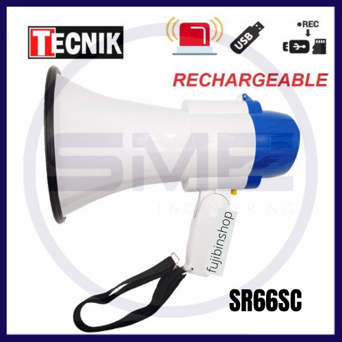 TECNIK SR66SC Lion Battery Rechargeable 10W Megaphone / Recorder